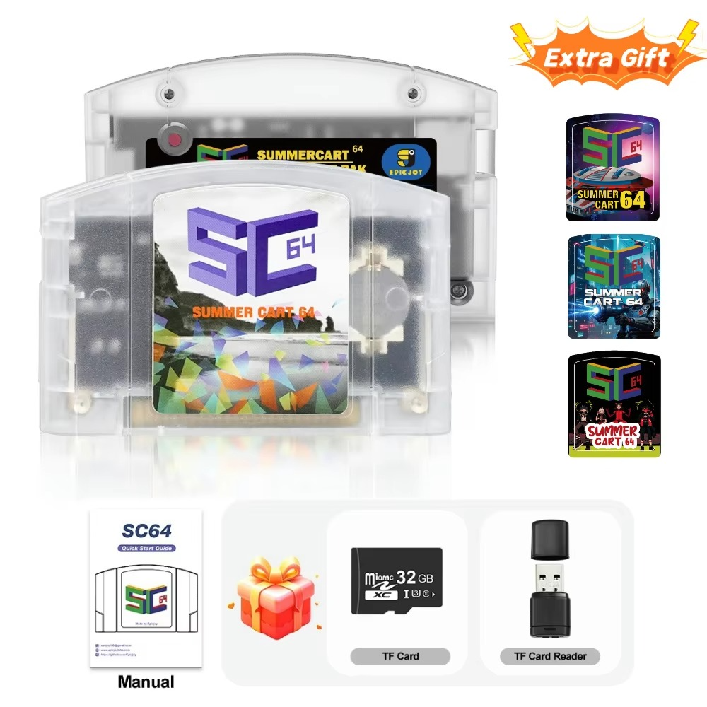 SummerCart64 Open Source N64 Game Card For Nintendo 64 Game Console With Simulator Function Compatibility 5400+ games