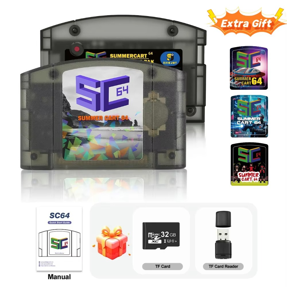 SummerCart64 Open Source N64 Game Card For Nintendo 64 Game Console With Simulator Function Compatibility 5400+ games