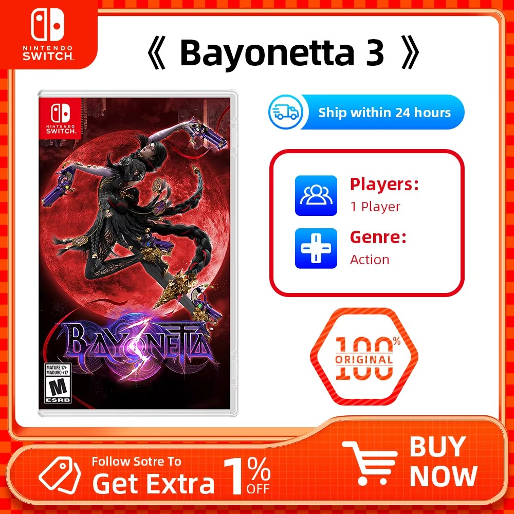 Bayonetta 3 - Nintendo Swtich Game Deals Games Cartridge Physical Card Support TV Tabletop Handheld Mode