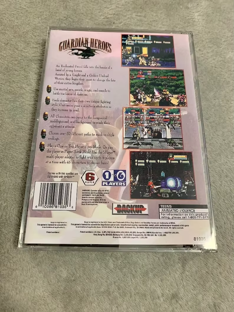 Saturn Copy Disc Game Guardian Heroes Unlock SS Console Game Optical Drive Retro Video Direct Reading Game