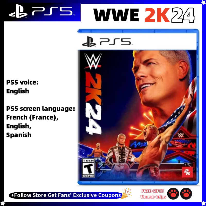 Sony Playstatio5 PS5 Genuine New Game CD WWE 2K24 PS5 SONY Playstatio5 Game Deals Card WWE 2K24