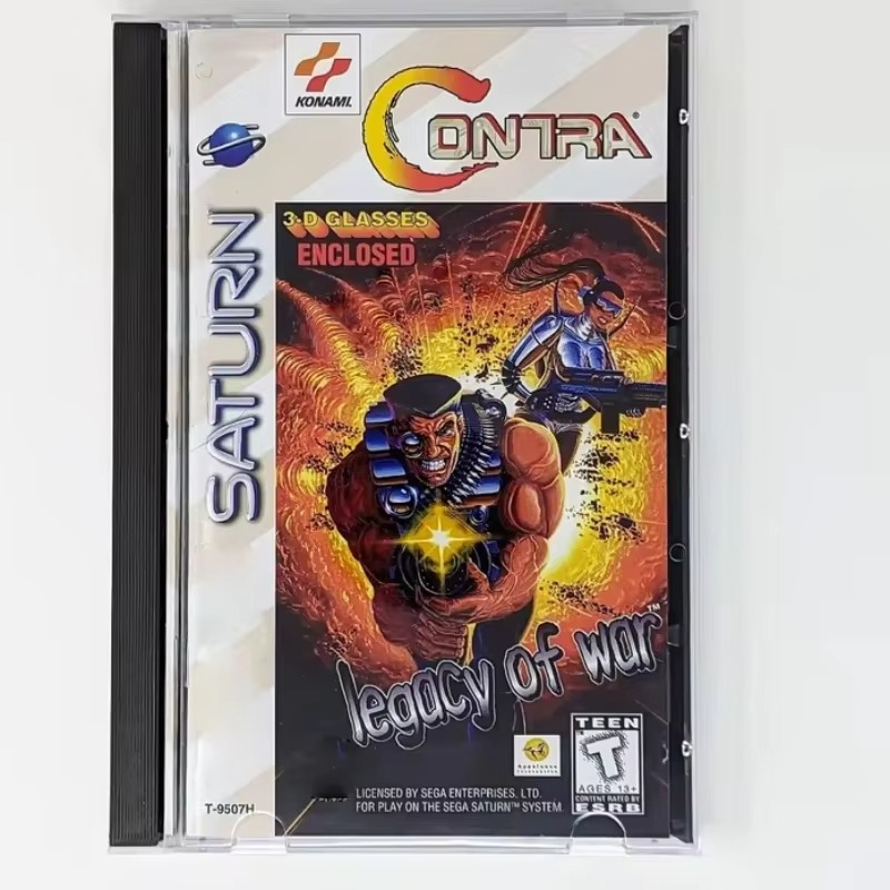 Saturn Copy Disc Game Contra Legacy of War With Manual Unlock SS Console Game Optical Drive Retro Video Direct Reading Game