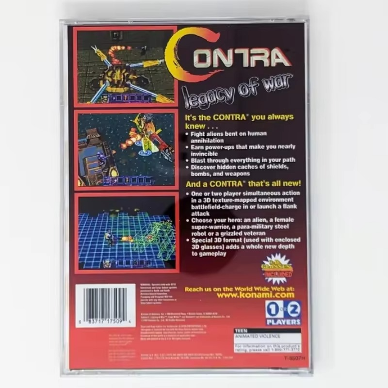 Saturn Copy Disc Game Contra Legacy of War With Manual Unlock SS Console Game Optical Drive Retro Video Direct Reading Game