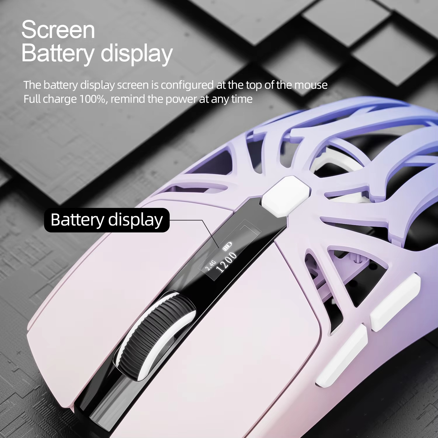 SMAILWOLF RS8 1000Hz Bluetooth mouse, 10000dpi, three-mode connection, lightweight macro gaming mouse notebook computer