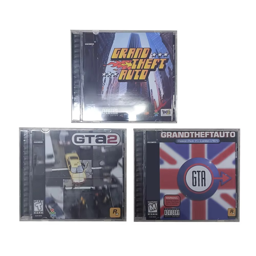 PS1 gta series With Manual Copy Disc Game Unlock Console Station 1 Retro Optical Driver Video Game Parts