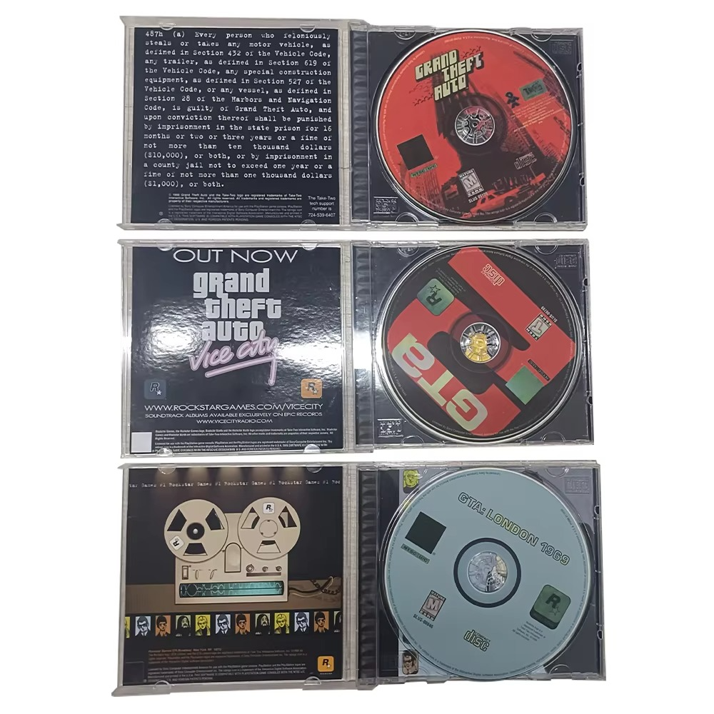 PS1 gta series With Manual Copy Disc Game Unlock Console Station 1 Retro Optical Driver Video Game Parts