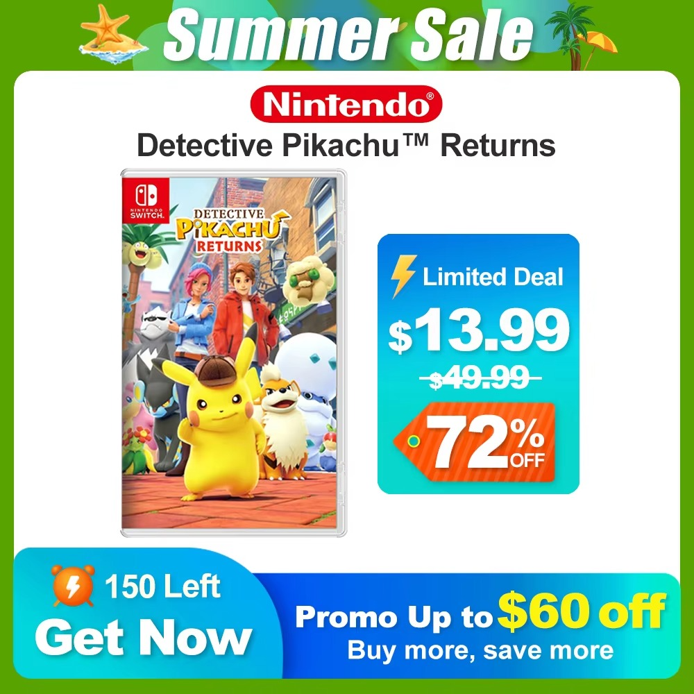 Detective Pikachu Returns Nintendo Switch Game Deals 100% Original Physical Game Card Single Player Adventure Genre for Switch