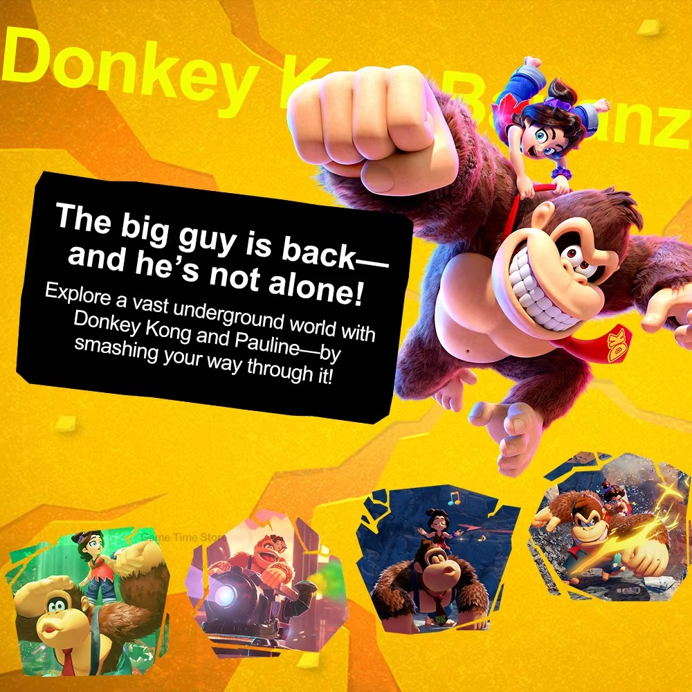 Nintendo Switch 2 Donkey Kong Bananza Juegos Games Deals 100% New Original Physical Game Card Support 1-2 Players for Switch 2
