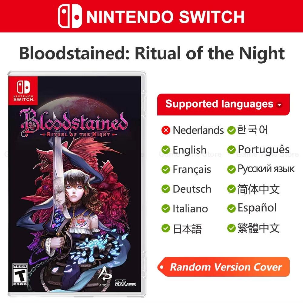 Bloodstained: Ritual of the Night Nintendo Switch Game Deals 100% New Original Physical Game Card for Nintendo Switch OLED Lite