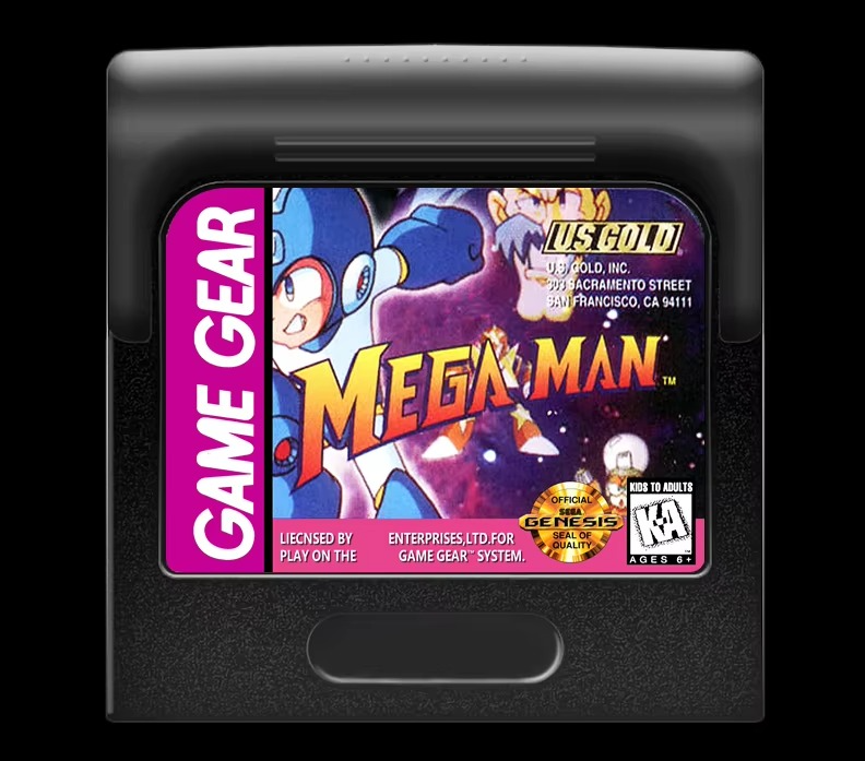 8bit game GAME GEAR cartridge : MEGA MAN ( USA English Version!!