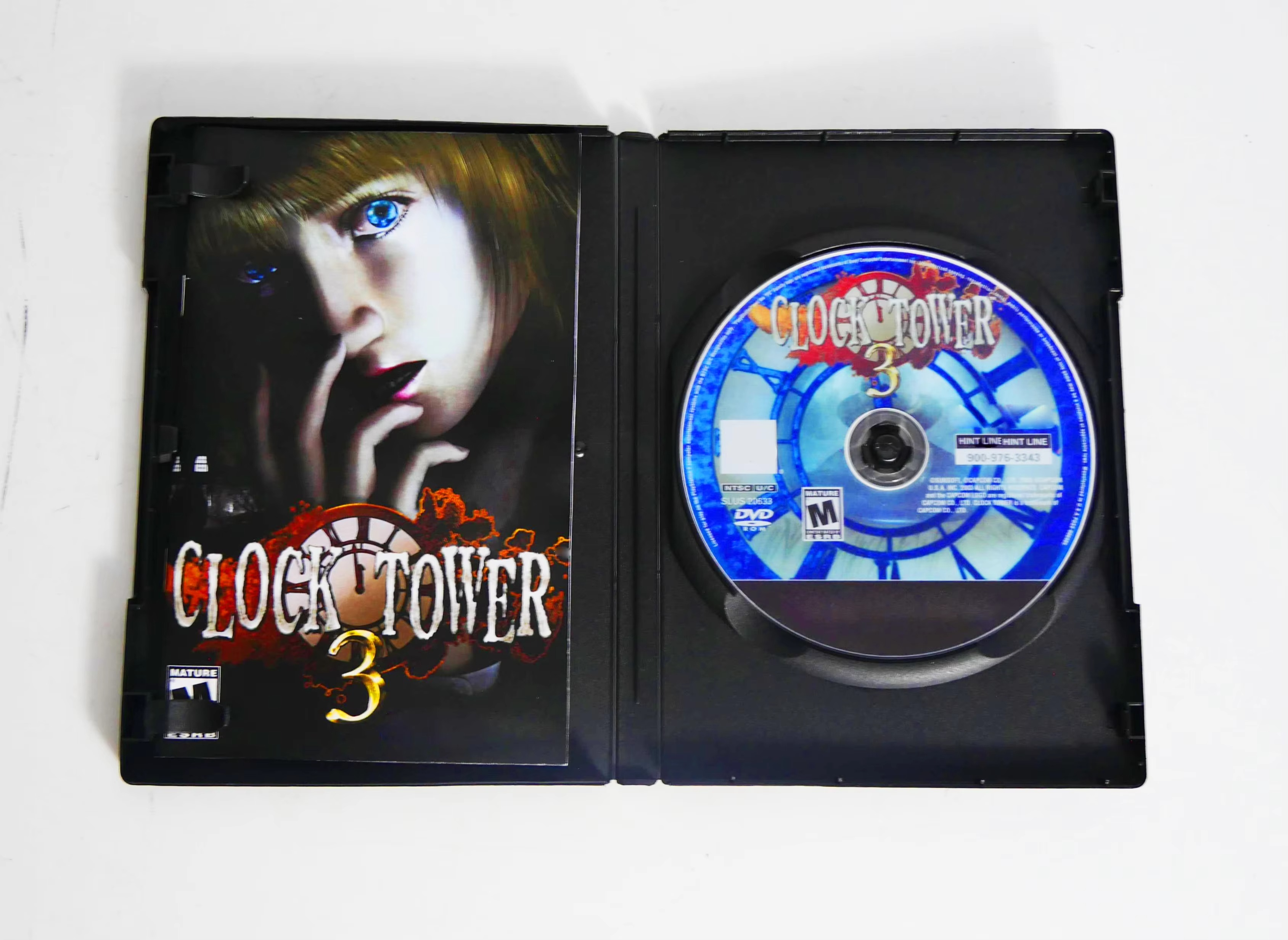 PS2 Clock Tower 3 With Manual Copy Disc Game Black Bottom Unlock Console Station 2 Retro Optical Driver Video Game Parts