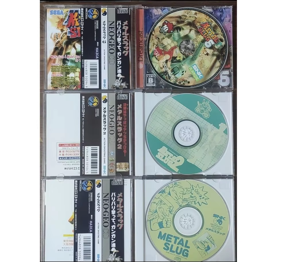 Dreamcast Metal Slug Series Copy Game Disc Replica Unlock DC Game Console Retro Video Game Direct Reading Game
