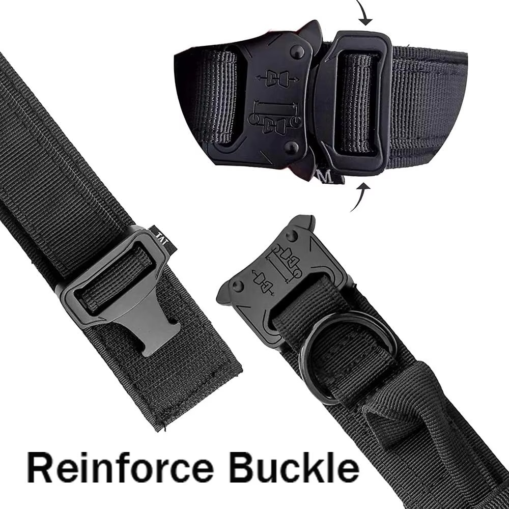 Dog Collar Durable Tactical Leash Set Adjustable Military Pet Collar Leash Medium Large Dog German Shepherd Training Accessories