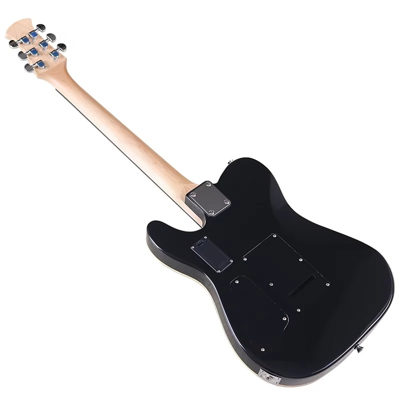 Thin Body 6 String Silent Acoustic Guitar 39 Inch Silence Electric Folk Guitar Solid Wood Top High Gloss Solid Okoume Wood