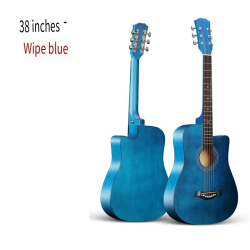 38 Inch Folk Guitar Music Instruments Acoustic Guitar Set for Beginners Adults Black Travel Guitar for Teens Guitar Accessories