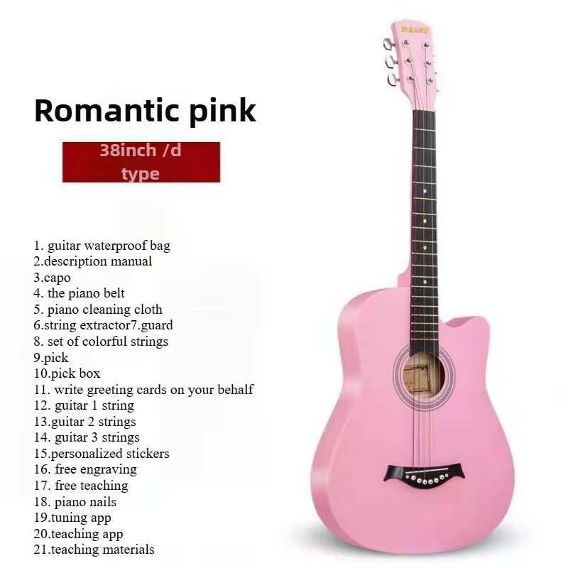 Beginner's 38-inch Acoustic Classical Guitar Adults Performance Accompaniment Musical Instruments Rosewood Practice Guitar