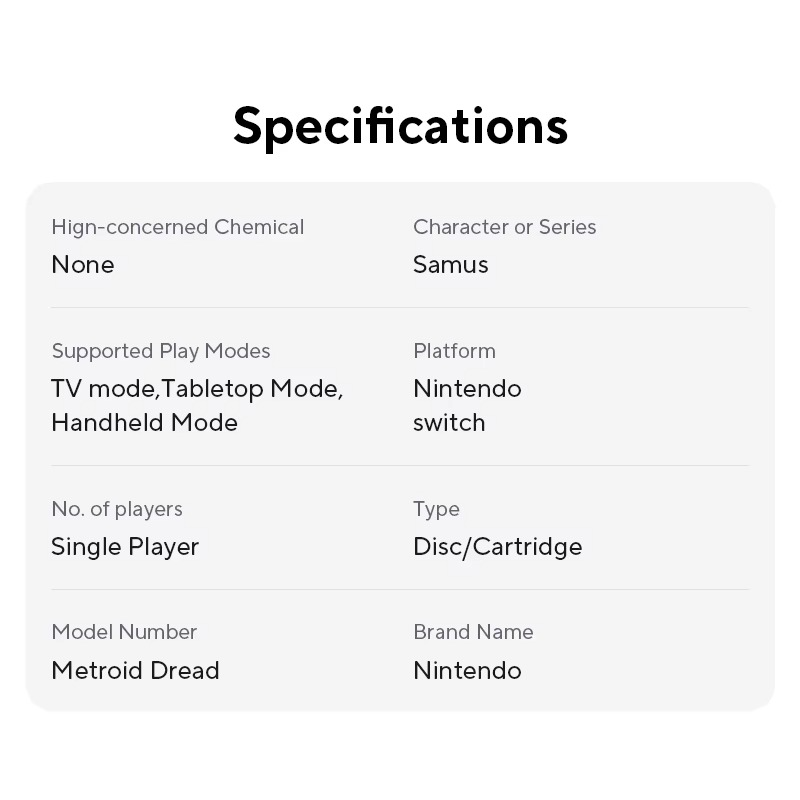 Metroid Dread Nintendo Switch Game Deals 100% Original Physical Game Card Adventure Genre for Nintendo Switch Game Console