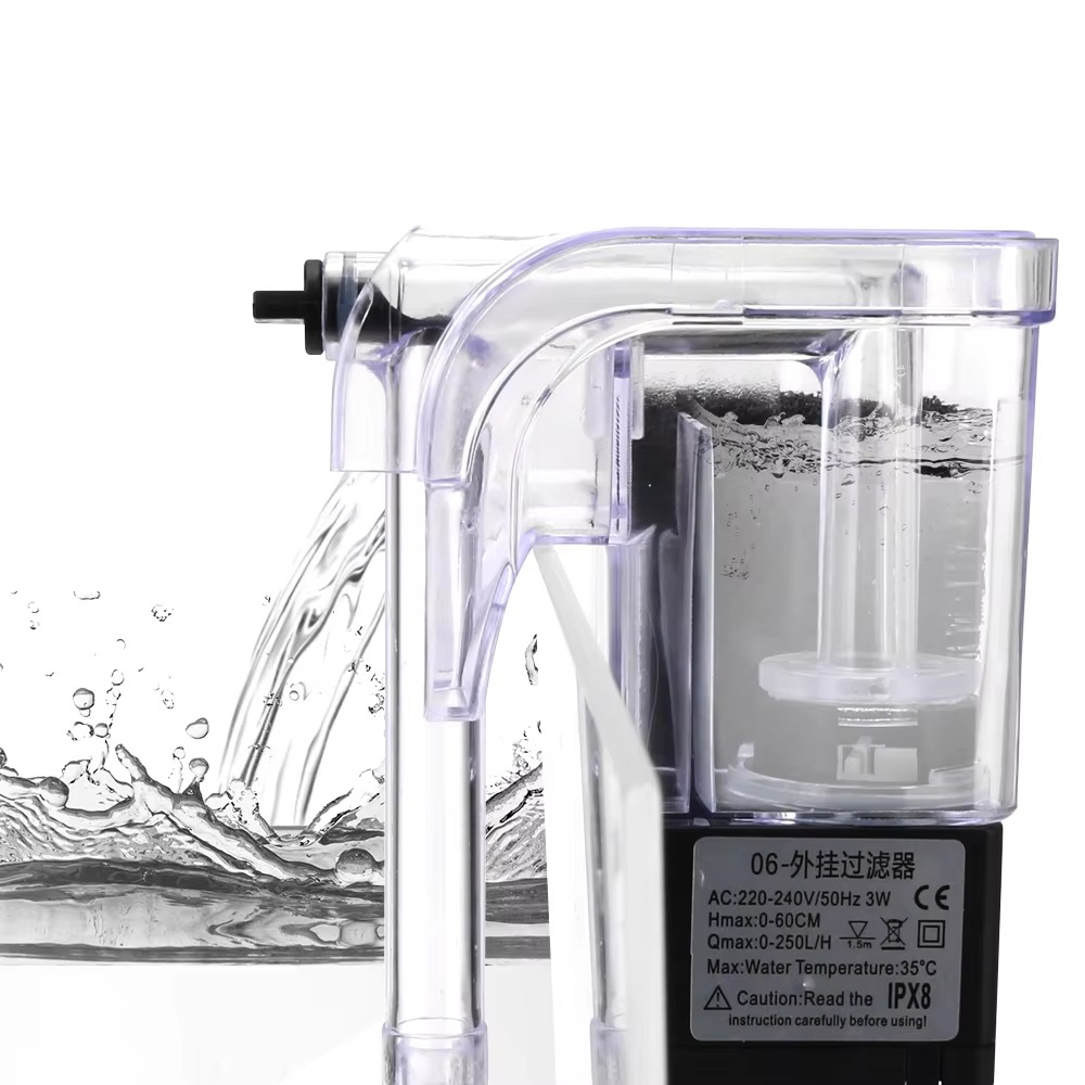 Water Pumps External Hang Up Filter for Aquarium Fish Tank Filter Oxygen Submersible Water Purifier Mini Aquarium Filter