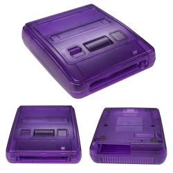 Bitfunx SFC Replacement Case Transparent Box For Super Famicom Console Super NES Game Console