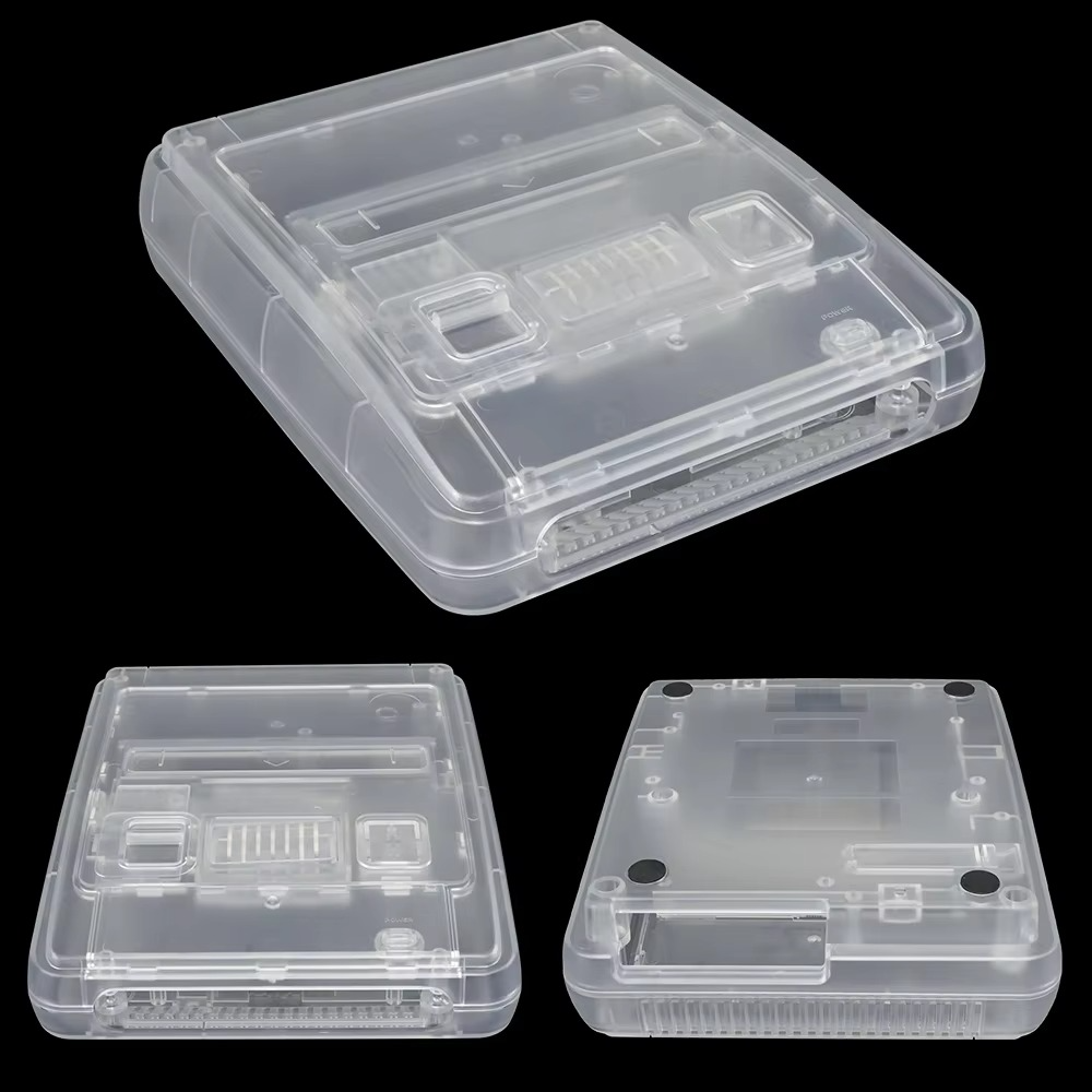 Bitfunx SFC Replacement Case Transparent Box For Super Famicom Console Super NES Game Console