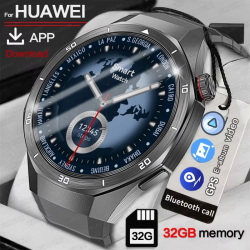 2025 For HUAWEI GT5 Watch 32GB Memory Smartwatch Men Video Play GPS APP Download Clock Sports Waterproof Call Earphone Bracelet