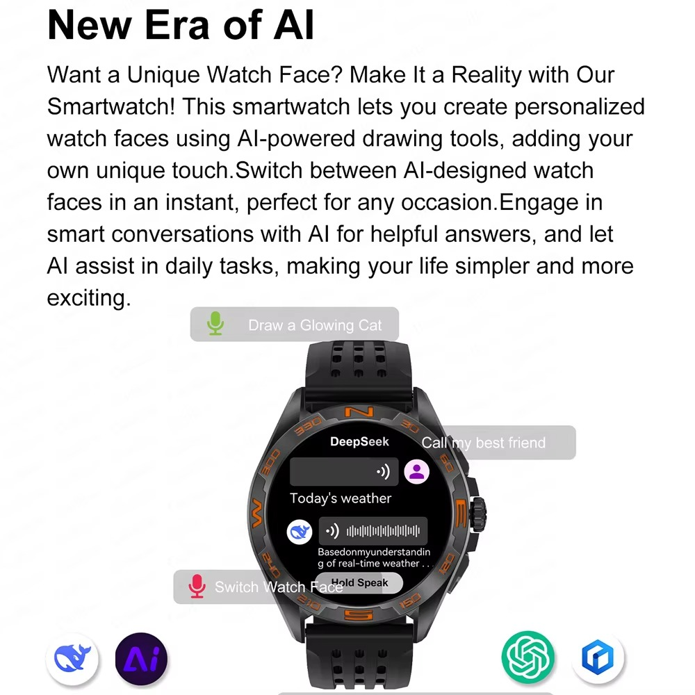 2025New GPS Smart Watch Maps Navigation 1.43inch AMOLED Screen 4GB Large Memory TWS Headset Bluetooth Call Sports Smartwatch Man