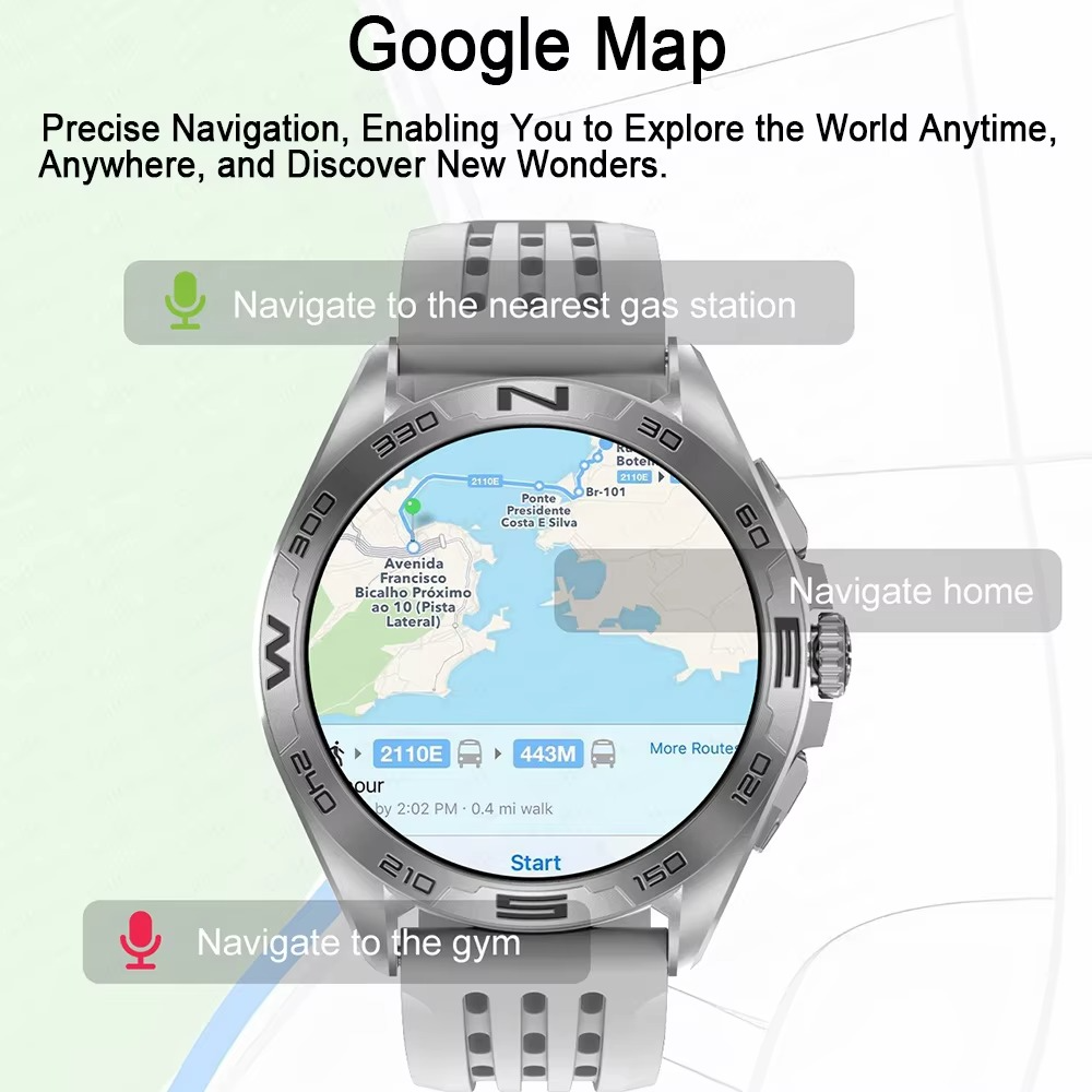 2025New GPS Smart Watch Maps Navigation 1.43inch AMOLED Screen 4GB Large Memory TWS Headset Bluetooth Call Sports Smartwatch Man