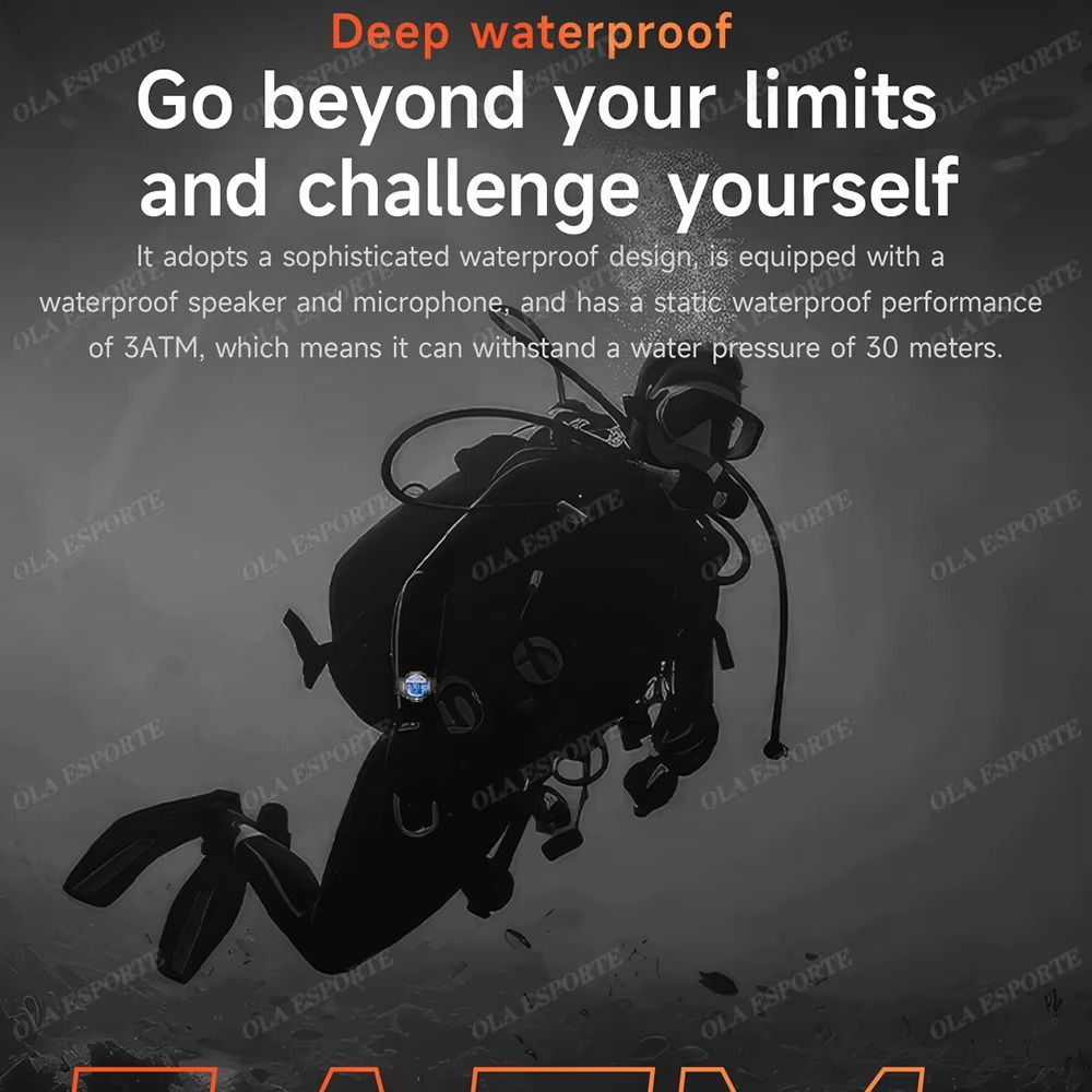 New Swimming Smart Watch for Xiaomi Huawei Watch IP69K Waterproof BT Call GPS Compass Amoled Military Sport Smartwatch Men Women