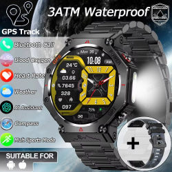 New Swimming Smart Watch for Xiaomi Huawei Watch IP69K Waterproof BT Call GPS Compass Amoled Military Sport Smartwatch Men Women