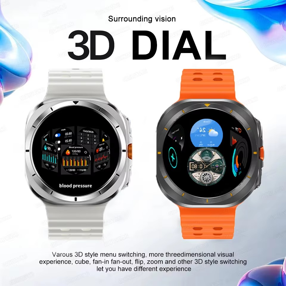 2025 For Samsung New Watch Ultra Smartwatch 32G Memory Video GPS NFC AMOLED Fitness Sport Health Watches TWS Earphone mode Clock