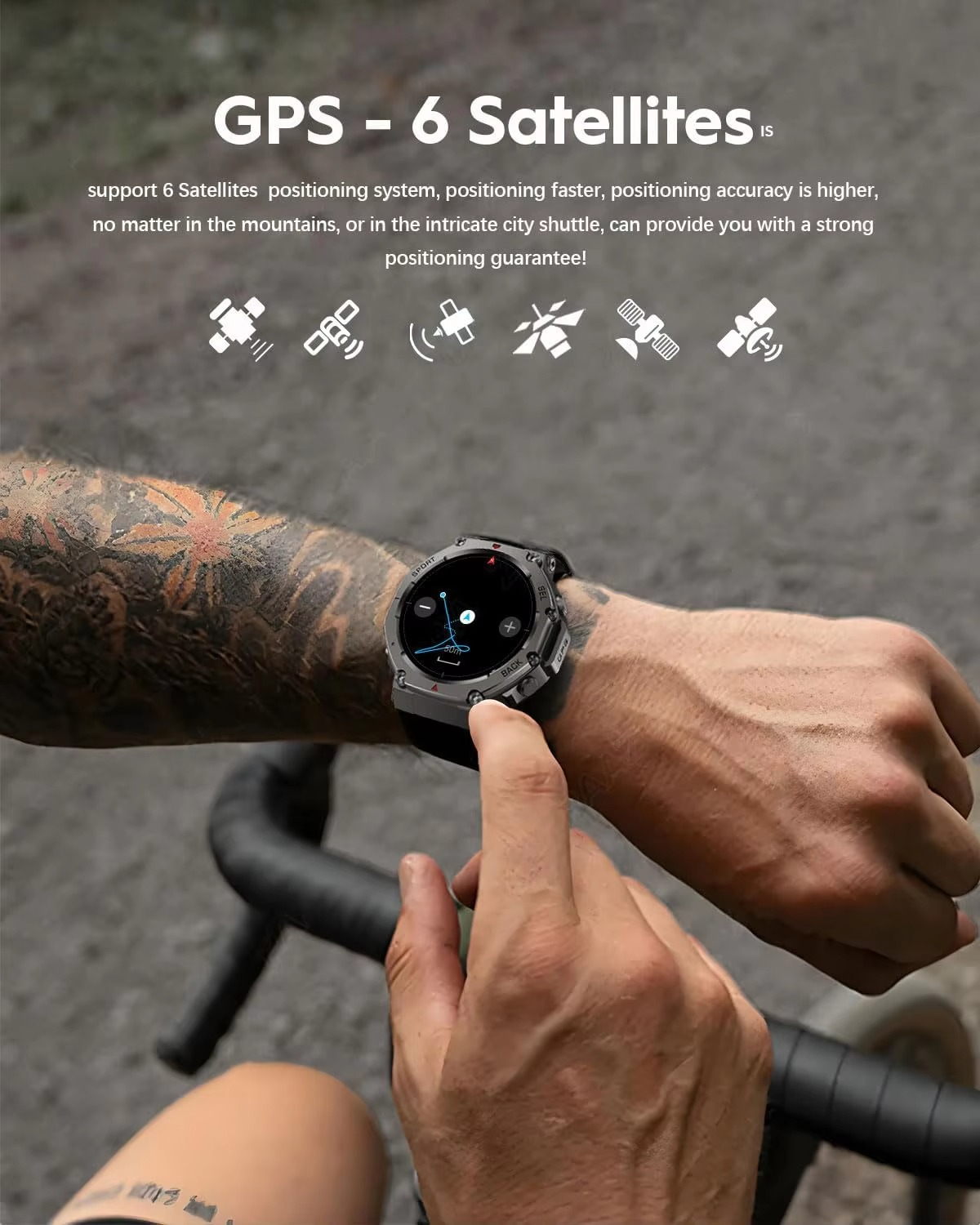 T-Rex 3 Military GPS Men Smartwatch For Xiaomi Samsung 10ATM Waterproof AMOLED Screen Dual-band GNSS 170+ Sports HD Call Watches