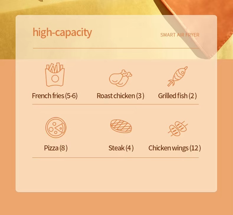 15L Multi-functional Large-capacity Electric Fryer Automatic Visual Intelligent Electric Oven Three-dimensional Surround Heating