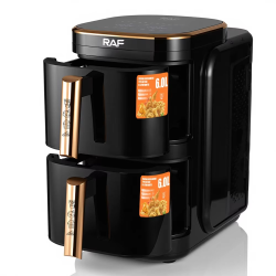 Double Layer Stack air Fryer 6+6L Electric Without Oil Smart Double air Fryer Digital With Dual Basket