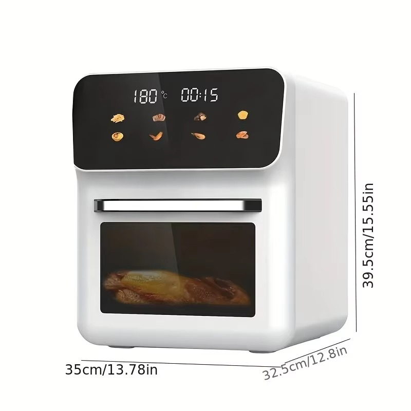 1350W 12L New Intelligent Visual Air Electric Explosion Cooker Intelligent Large Capacity Multifunctional Blast Oven,Two Colors