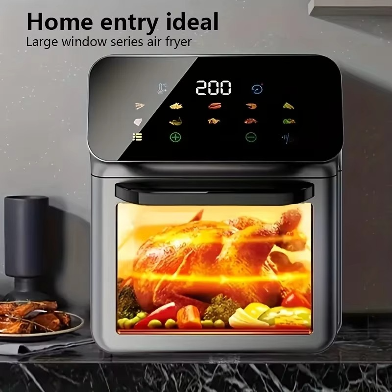 1350W 12L New Intelligent Visual Air Electric Explosion Cooker Intelligent Large Capacity Multifunctional Blast Oven,Two Colors