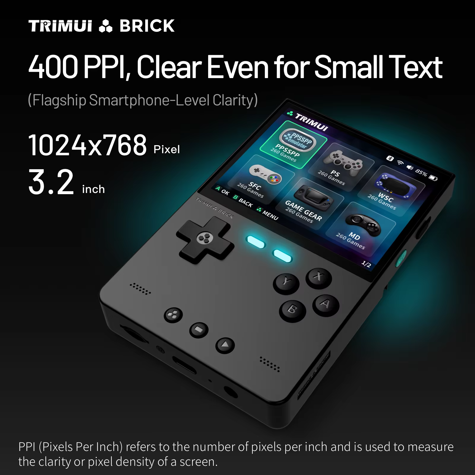 Trimui BRICK Handheld Game Players Consoles 3.2'' IPS Screen Emulator Linux System Portable Retro Video Games Allwinner