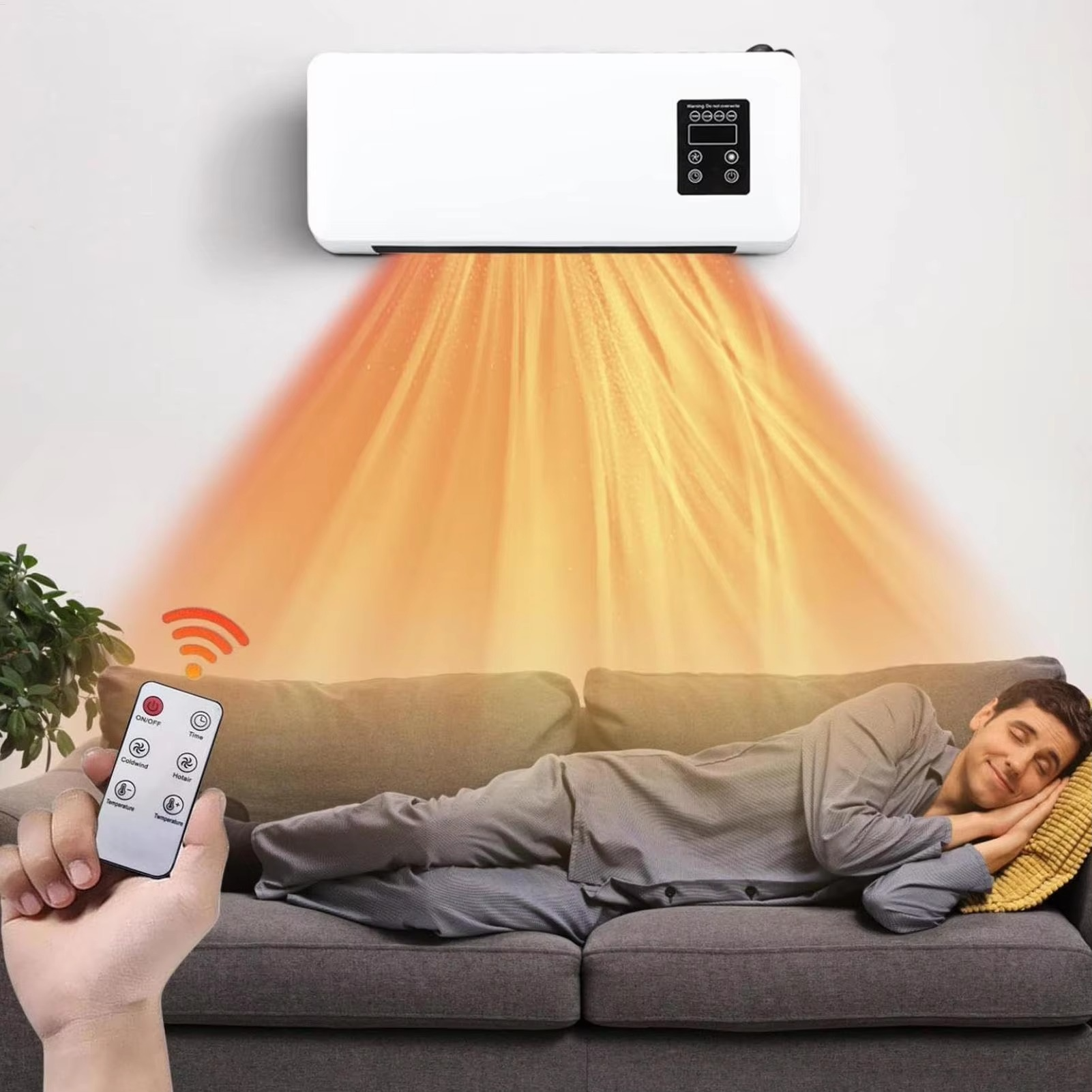 Wall Air Conditioner Ductless Air Conditioner Cooler and Heater Combo Portable Cooler Combo Split System AC Heating No Window