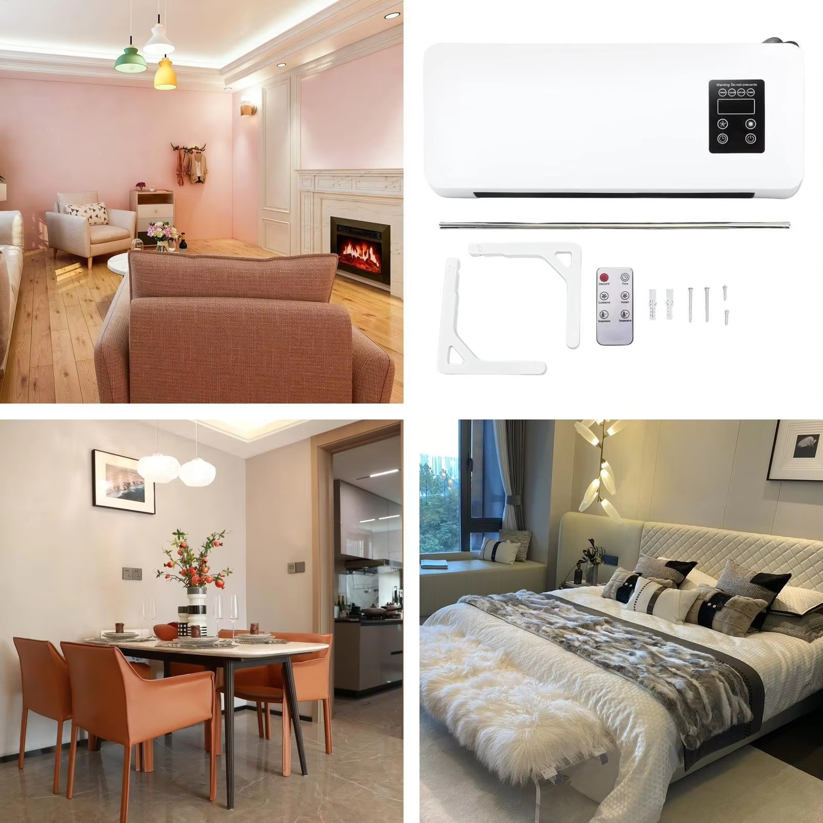 Wall Air Conditioner Ductless Air Conditioner Cooler and Heater Combo Portable Cooler Combo Split System AC Heating No Window
