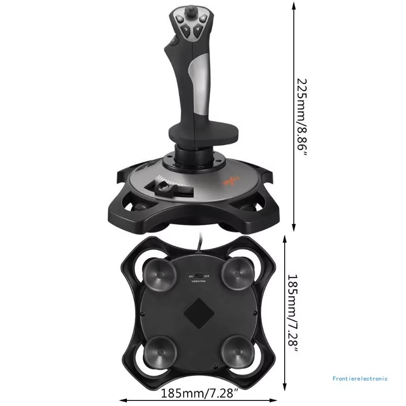 PXN-2113 Flight Joystick Vibration Game Flight Joystick USB Charging Cable Suitable for PC for Windows (2000/XP/7/8/VIST