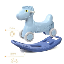 Children's Rocking Horses Stroller Baby Plastic Trojan Toys Children Rocking Chair Riding Horse Birthday Gifts Kid Ride On Toy