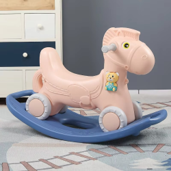 Children's Rocking Horses Stroller Baby Plastic Trojan Toys Children Rocking Chair Riding Horse Birthday Gifts Kid Ride On Toy