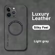 Magsafe Luxury Leather Shockproof Phone Cases for iPhone 16, 15, 14, 13, 12, 11 Pro Max
