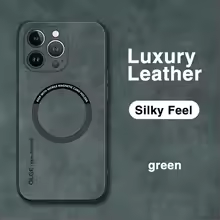 Magsafe Luxury Leather Shockproof Phone Cases for iPhone 16, 15, 14, 13, 12, 11 Pro Max