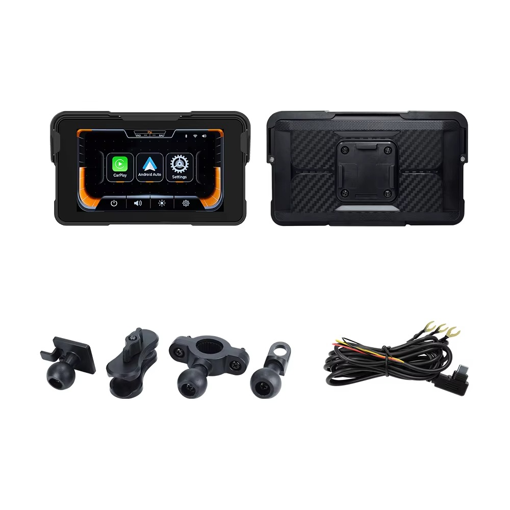 5 Inch Motorcycle Portable Navigation GPS Wireless Carplay Android Auto IP67 Waterproof Motorcycle Touch Screen Display