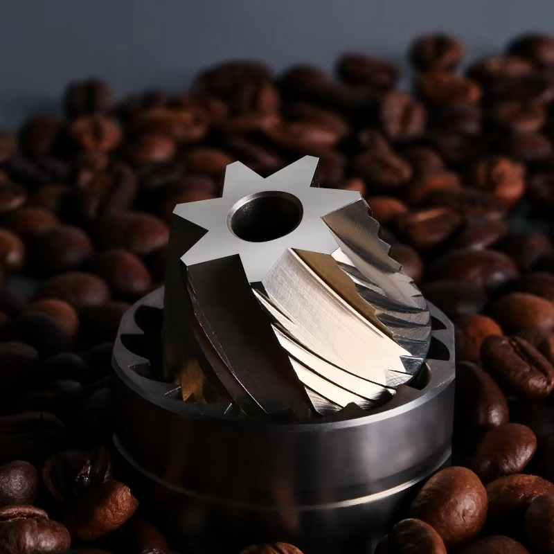 HAVMORE Stainless Seven-angle Steel Conical Burr Portable Manual Coffee Grinder Adjustable Aluminum Alloy Hand Coffee Grinder