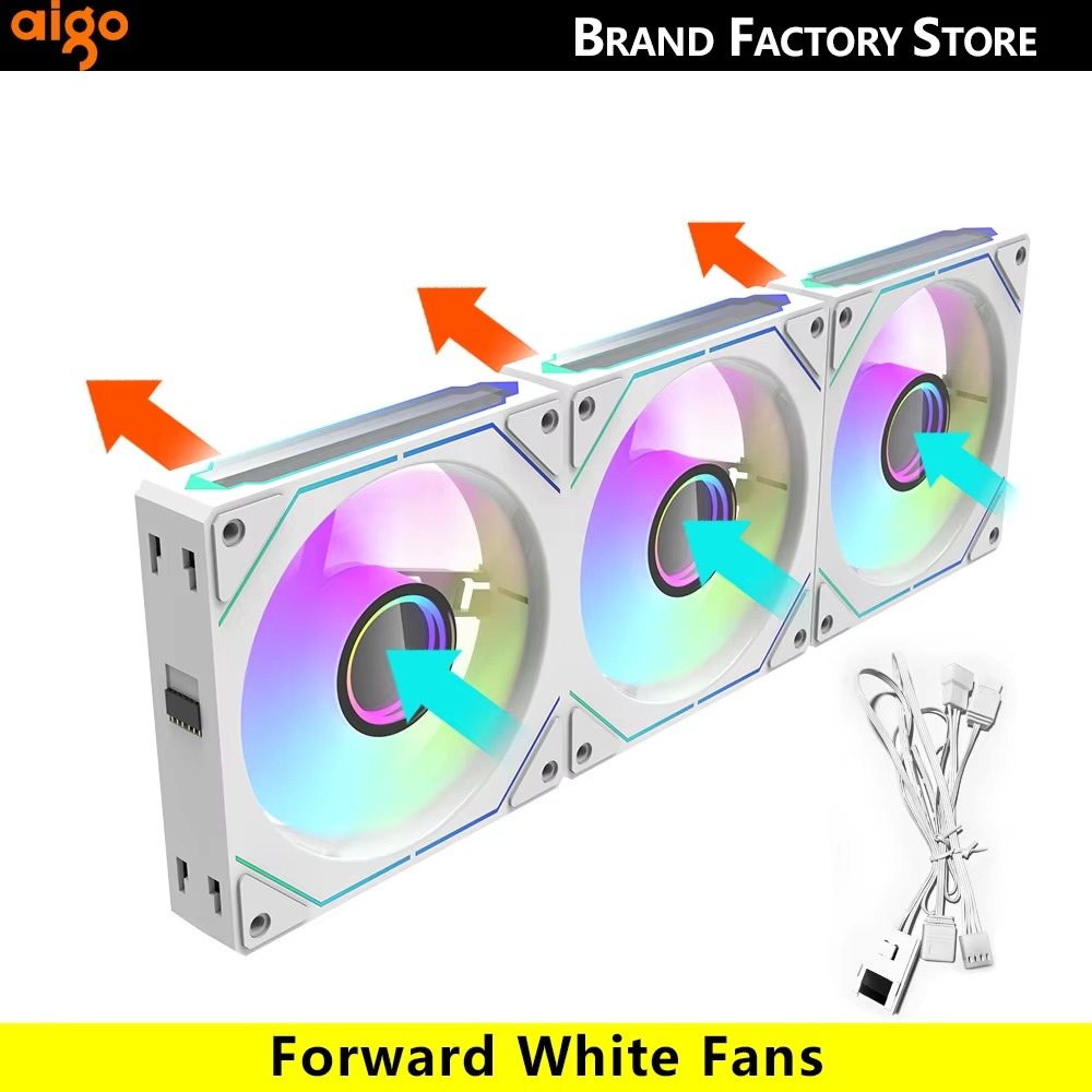 Aigo AS12 120MM Fan Argb Pc Case Ventiladores Wireless Splicing Cpu Water Cooler Gabinete Gamer Cooling Kit Fans Rgb Ventilador