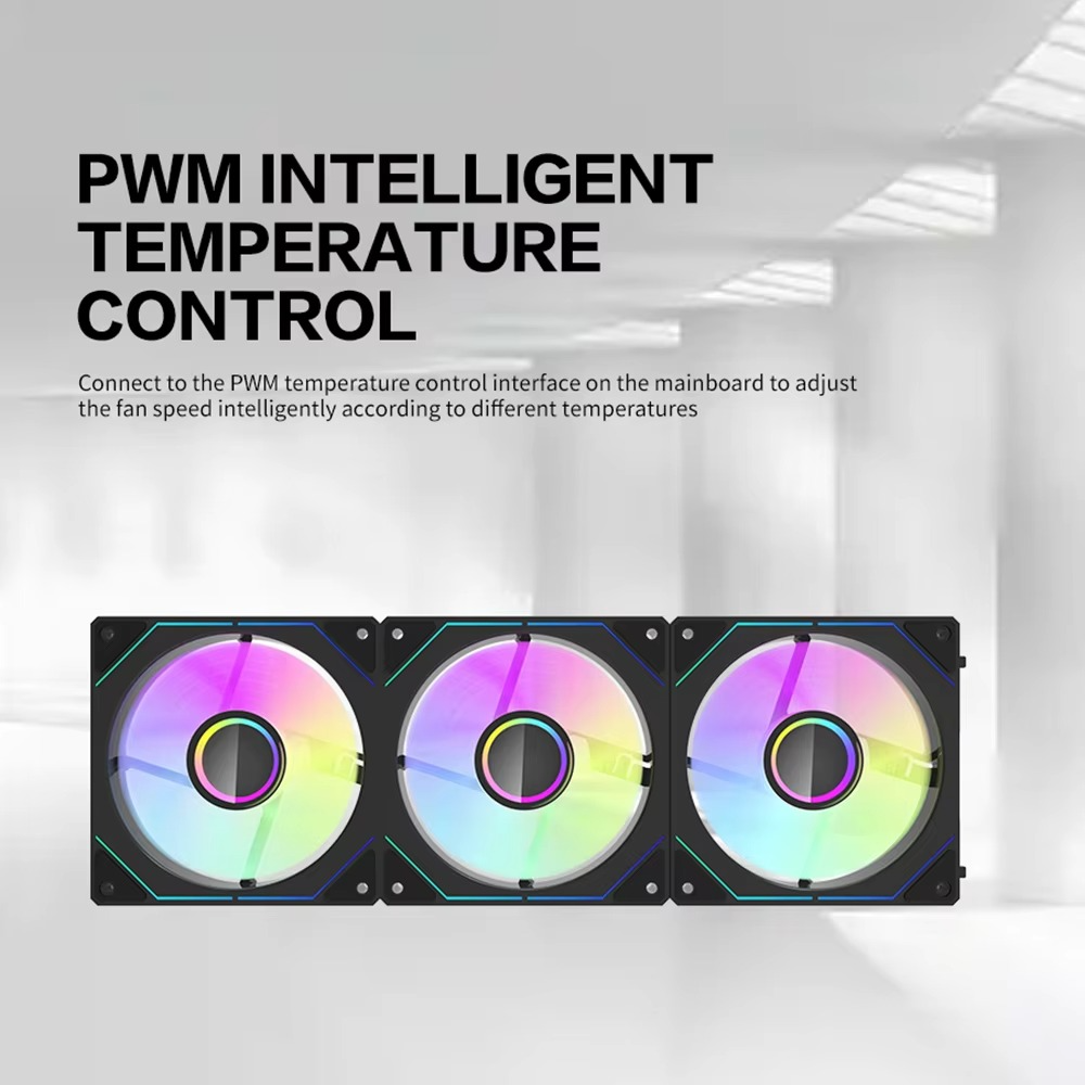 Aigo AS12 120MM Fan Argb Pc Case Ventiladores Wireless Splicing Cpu Water Cooler Gabinete Gamer Cooling Kit Fans Rgb Ventilador