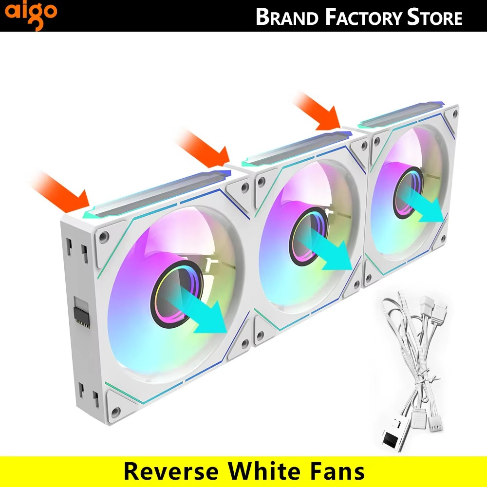 Aigo AS12 120MM Fan Argb Pc Case Ventiladores Wireless Splicing Cpu Water Cooler Gabinete Gamer Cooling Kit Fans Rgb Ventilador