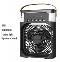 Modern portable fan air conditioner USB Electric fan LED water mist fun three-in-one air humidifier For Home room kitchen