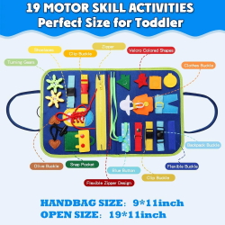 Busy Board Montessori Toys for Toddlers Sensory Toy Preschool Learning Educational Travel Activities For Boys Fine Motor Skills